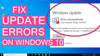 How To Fix All Windows 10 Update Errors  Fix Error Encountered [upl. by Sato]