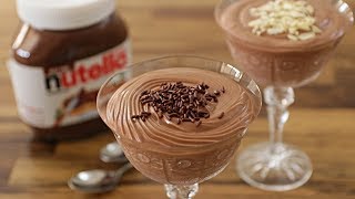 2 Ingredient Nutella Mousse Recipe [upl. by Grae730]