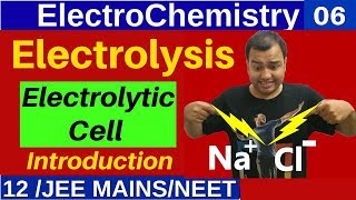 ElectroChemistry 06  Electrolysis OR ElectroChemical Cell  Introduction  Product at Electrode [upl. by Anawit]