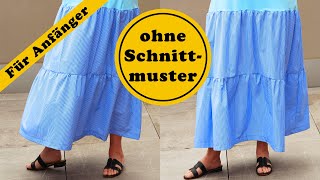 Einfaches Kleid selber nähen ohne Schnittmuster [upl. by Shaya]