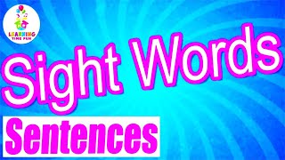 Read SIGHT WORDS with Sentences for Kids Repeat the Word amp Sentence [upl. by Dibrin]