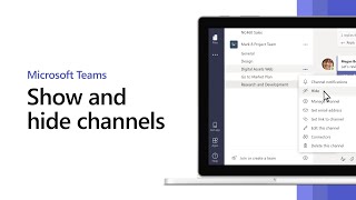 How to show and hide channels in Microsoft Teams [upl. by Ahsimin]