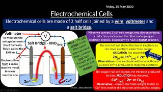 AQA 111 Electrode Potentials and Electrochemical Cells REVISION [upl. by Enelyak]