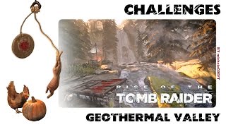 RISE OF THE TOMB RAIDER 100 Walkthrough  Geothermal Valley Challenges [upl. by Oiceladni]