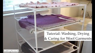 knittingthestash Tutorial Washing Drying amp Caring for Wool Sweaters [upl. by Averyl]