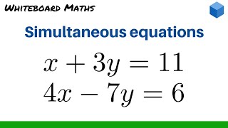 Solving simultaneous equations by substitution [upl. by Lindy]