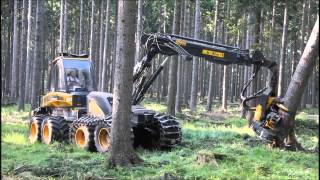 Ponsse Ergo 8w Harvester im Starkholz [upl. by Ecadnarb]