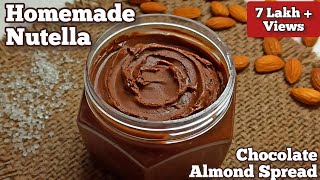 Irresistible Homemade Nutella Recipe No Hazelnuts  Almond Chocolate Spread [upl. by Baugh]