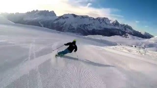 SKI CARVING CARVING SKIING  HEAD SKI  PASSO SAN PELLEGRINO  DOLOMITI SUPERSKI [upl. by Lumbye]