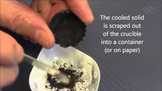 Carbon reduction of Copper Oxide [upl. by Innos]