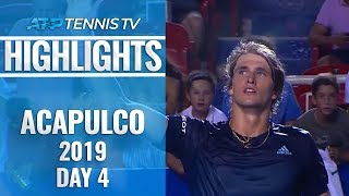 Kyrgios Beats Wawrinka Zverev Also Reaches Last Four  Acapulco 2019 QuarterFinal Highlights [upl. by Nohtan]