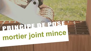 PRINCIPE DE POSE  Mortiercolle joint mince [upl. by Bushweller]