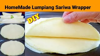 LUMPIANG SARIWA WRAPPER RECIPE  HOMEMADE FRESH LUMPIA WRAPPER  DIY Fresh Lumpia Wrapper [upl. by Eiramac]