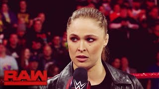 Ronda Rouseys Road to WrestleMania Raw March 12 2018 [upl. by Kopaz]