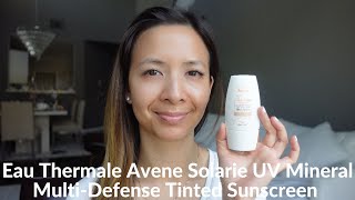 Eau Thermale Avene Solarie UV Mineral Multi Defense Tinted Sunscreen Wear Test  Tiana Le [upl. by Kauppi896]