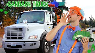 Blippi Garbage Truck Song  Trucks For Kids  Learn About Recycling  Blippi Videos [upl. by Laurence]