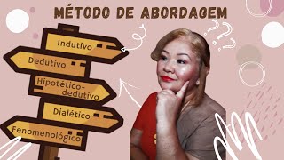 Metodologia Método de Abordagem [upl. by Iduj]