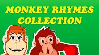 Monkey Rhymes Collection  Funny Monkey Nursery Rhymes For Children [upl. by Coonan]