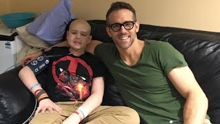 Ryan Reynolds Posts Touching Tribute to 13YearOld Deadpool Fan Who Died From Cancer [upl. by Nelluc]