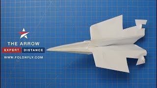 ✈ A Fast Paper Plane The Arrow  Fold N Fly [upl. by Rice852]