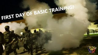 US ARMY BASIC TRAINING The First Day Fort Benning [upl. by Lynnworth]