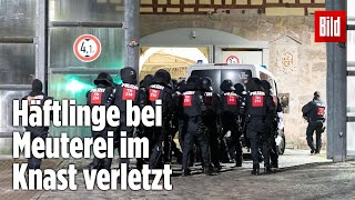 Gefängnismeuterei Polizei stürmt Knast in Thüringen  JVA Untermaßfeld [upl. by Leinadnhoj]