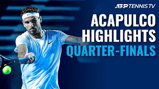 Tsitsipas Duels With AugerAliassime Dimitrov vs Musetti  Acapulco 2021 QuarterFinal Highlights [upl. by Dnana]