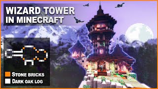 Minecraft How to build a Wizard Tower  Tutorial [upl. by Sucram184]