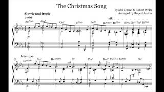 The Christmas Song Chestnuts Roasting On An Open Fire Arranged for solo piano with music sheet [upl. by Murat]